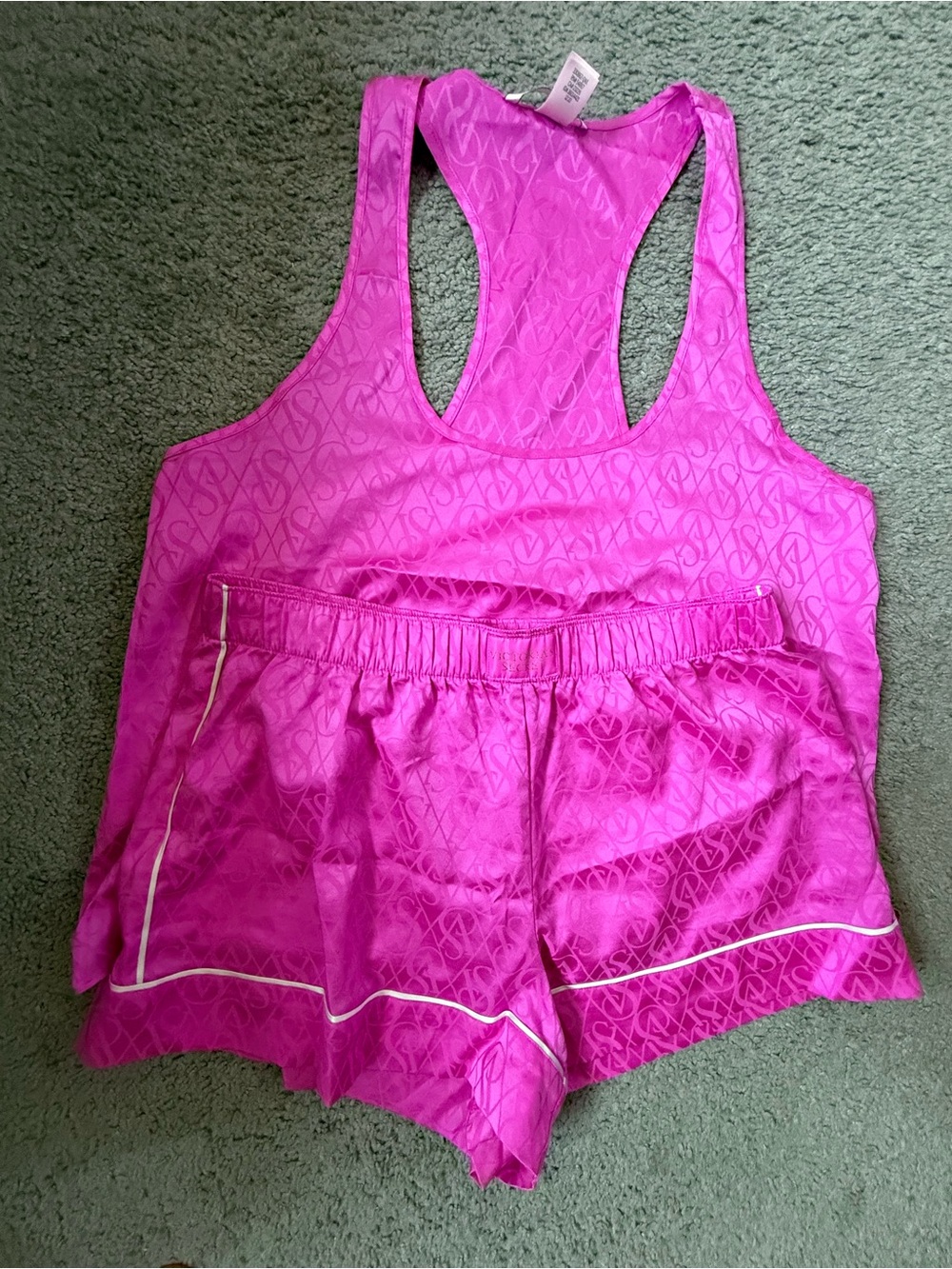 NWOT Victoria's Secret Satin Pajamas Shorts Set Size Medium